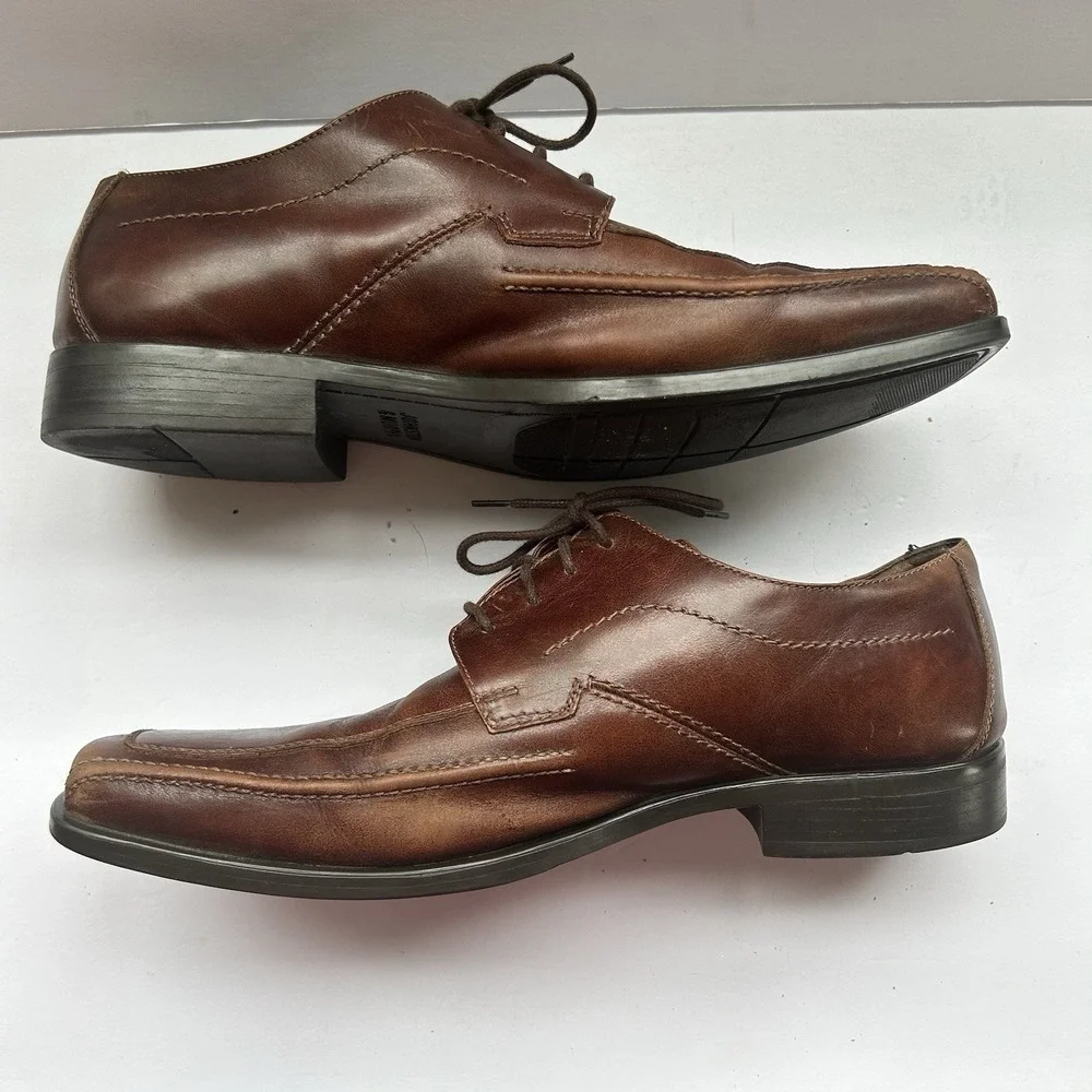 Johnston & Murphy Mens Brown‎ Leather Dress Shoes 20-3120 Lace Oxford Square 13